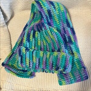 Multicolor Knit Hat and Scarf Set